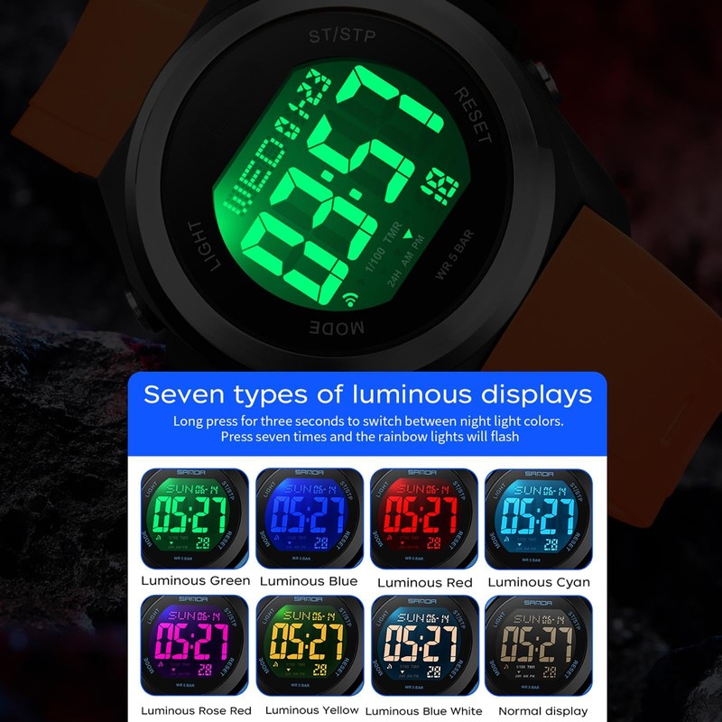 findtime Watches for Women Digital LED Back Light Watch Women