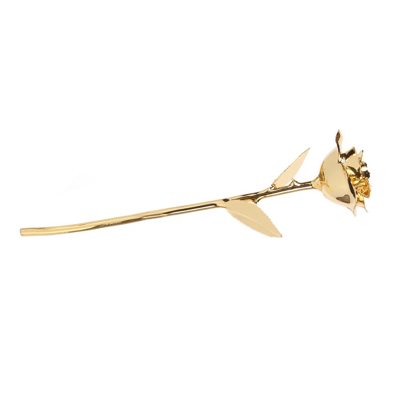 24K Gold Plated Rose Clear Texture Romantic Exquisite Long Lasting
