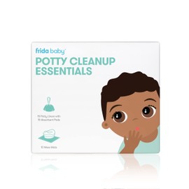 Frida Baby Orty Cleanup Essentials | Forros para orinal a prueba de fugas y almohadillas para orejas desechables para entrenamiento de orinal