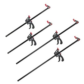 POWERTEC 71788 Quick Release Bar Clamp Set, 24" clamp with 30" Spreader and 36" Clamp with 42" Spreader, 4-PC Set