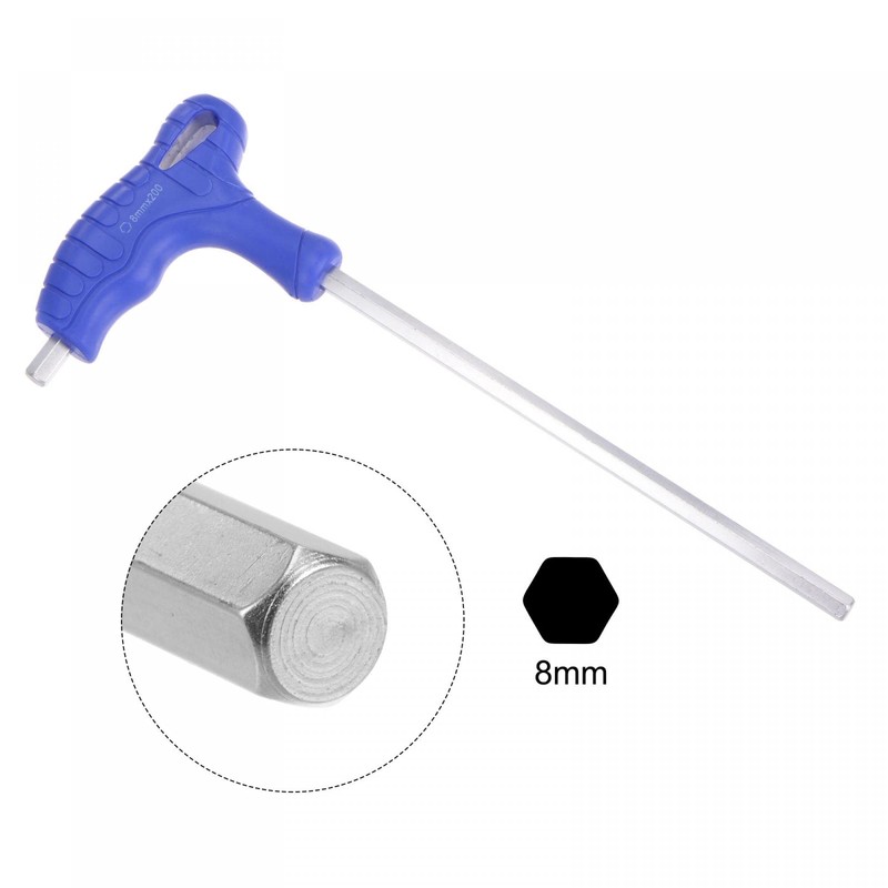 sourcing map 8mm Hex Key T-Handle Dual End Wrench Spanner,