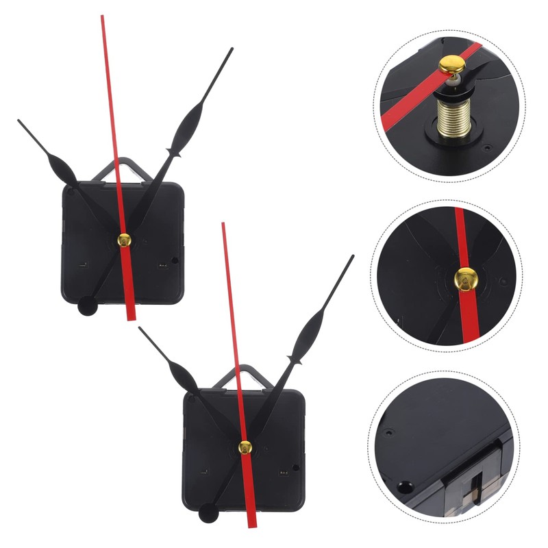 Gadpiparty 2 Sets Silent Clock Movement Kits Replacement DIY Clock