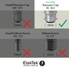 ElekTek Antique Brass B22 Batten 52mm Base BC Bayonet Cap