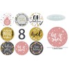 Merry Christmas Stickers Grey Mustard And Pink Christmas Stickers 500