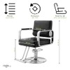 Raganet Silla Hidráulica Profesional Barbería Salón Belleza Base Metálica Redonda