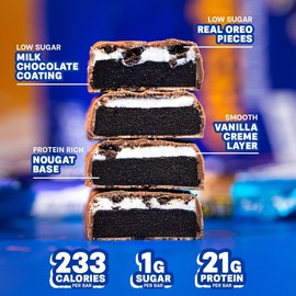 Grenade High Protein, Low Sugar Bar, Vanilla, 12 x 60g - Oreo