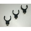 3 x Black Hard Plastic horseshoe Rod butt rests. Coarse/carp/Pike.