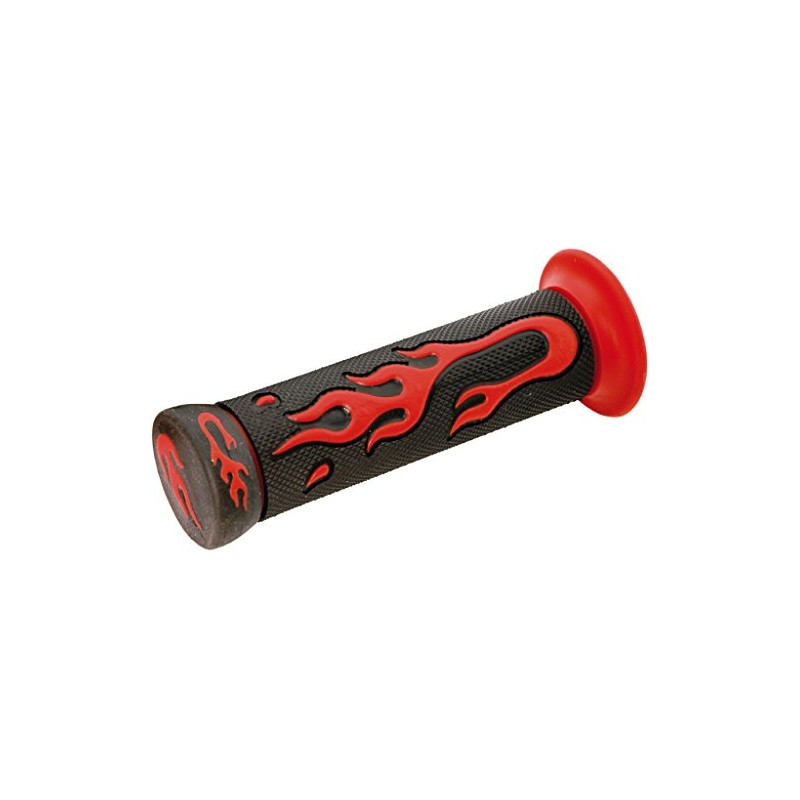 1 Pair of Handlebar Grips Motorcycle Gum Flames Handlebar 22