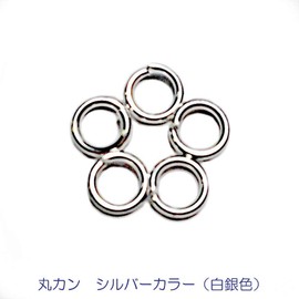 [Unbreakable type] Round ring ring silver color (white silver) 0.3 inch (8 mm) 100 pieces (slightly more 105 pieces) Ring in diameter of 0.2 inch (4, 5, 6 mm) in size, gold/silver/platinum/black chrome, and gold Kokomi colors! 【Crystal Kobe】