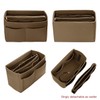 ZTUJO Purse Organizer Insert, Felt Bag Organizer with Metal Zipper,