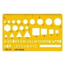 ウチダ テンプレート No.75 カードサイズ定規 1-843-0075