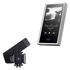 BoxWave Holster Compatible with FiiO M9 - ActiveStretch Sport Armband, Adjustable Armband for Workout and Running - Jet Black