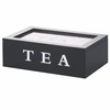 Sibilla Tea Box with 6 Compartments, Black