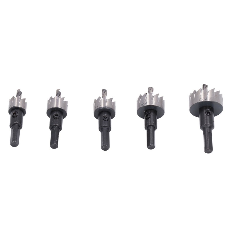 5Pcs Metal Hole Saw 16‑30mm High Speed Steel Wear Resistant