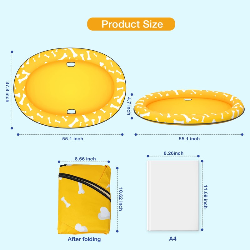 Pet Soft Dog Float Raft - Inflatable Dog Swimming Float