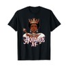 Aquarius AF Vibes Queen Energy Zodiac Crown Afro Regal T-Shirt