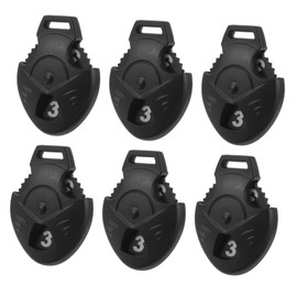 SUPVOX 6pcs Interchangeable Golf Number Tags Rotating Id Labels for Easy Identification Adaptable for Woods and Drivers Sleek Design Hanging for Golf Bags