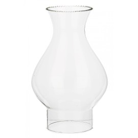 Set of 2 Clear Hurricane Glass Chimney Lamp Shade