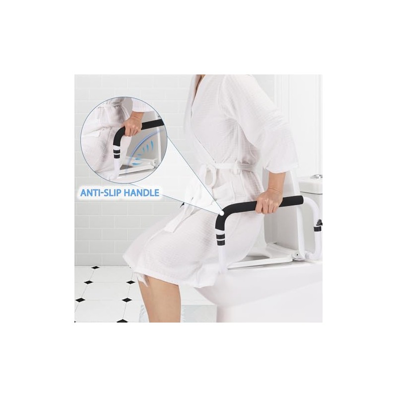 Toilet Safety Rail, Safety Frame for Toilet Seat, Toilet Grab