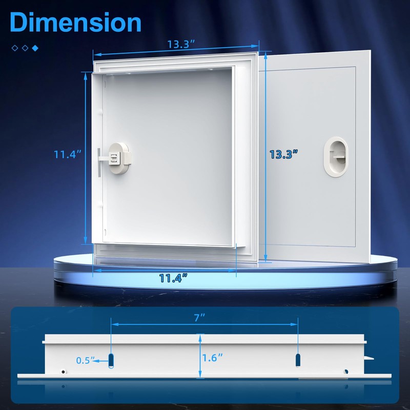 12x12 Drywall Access Panel Flush-Mounted Metal Cover for Electrical Wiring,