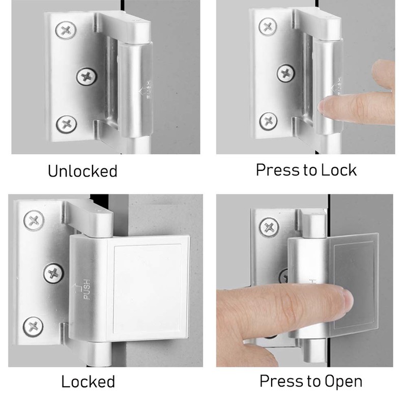 Hotel Security Door Lock with Stainless Steel Screws,Privacy Door Latch