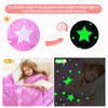 GEGOFB Glow in The Dark Blanket, 50" x 60" Pink