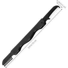 Cepillo Peine de Acero Inoxidable para Pestañas Plegable 6 Piezas