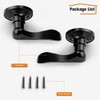 Probrico Keyless Matte Black Dummy Door Handles Wave Style, Packs