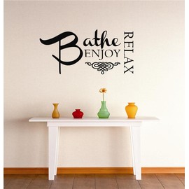 Bathe Enjoy Relax Tub Laundry Soap Washer Dryer Clean Shorts Pant Sock Shoes Tooth Paste Grandchildren Surprises Girl Boy Bedroom Wall Decal Sticker - Size: 14 Inch x 20 Inch