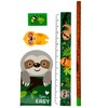 Puckator Sloth Stationery Set of 5, multicoloured, [Derived: school supplies