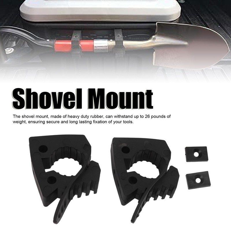 2PCS Shovel Holder Mount Rubber Quick Release Shovel Clamp Mount