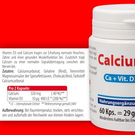 Pharma-Peter Calcium 400 mg capsules, 60 capsules