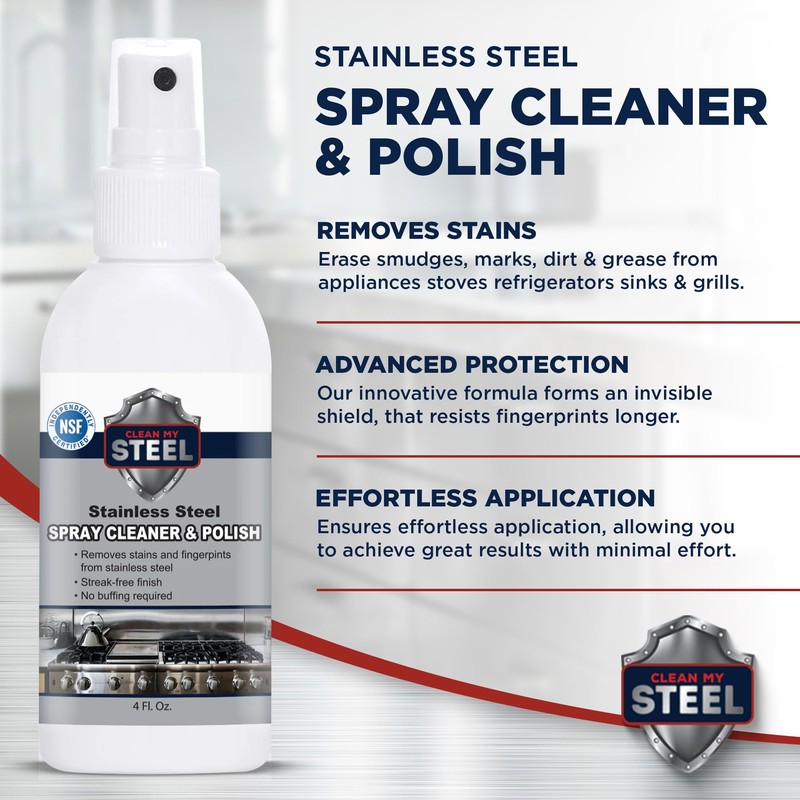 CLEAN MY STEEL Stainless Steel Cleaner 4 Fl Oz