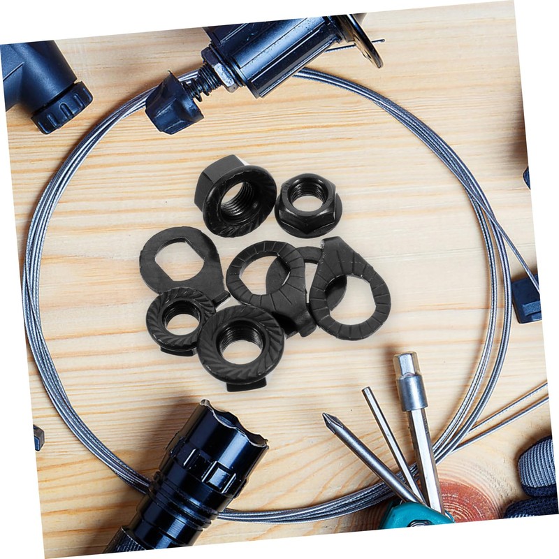 KOMBIUDA 1 Set Durable Bicycle Axle Nuts Flange Nuts with