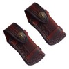 2PC Hand Made Carved Leather Sheath for Folding Knife Cover