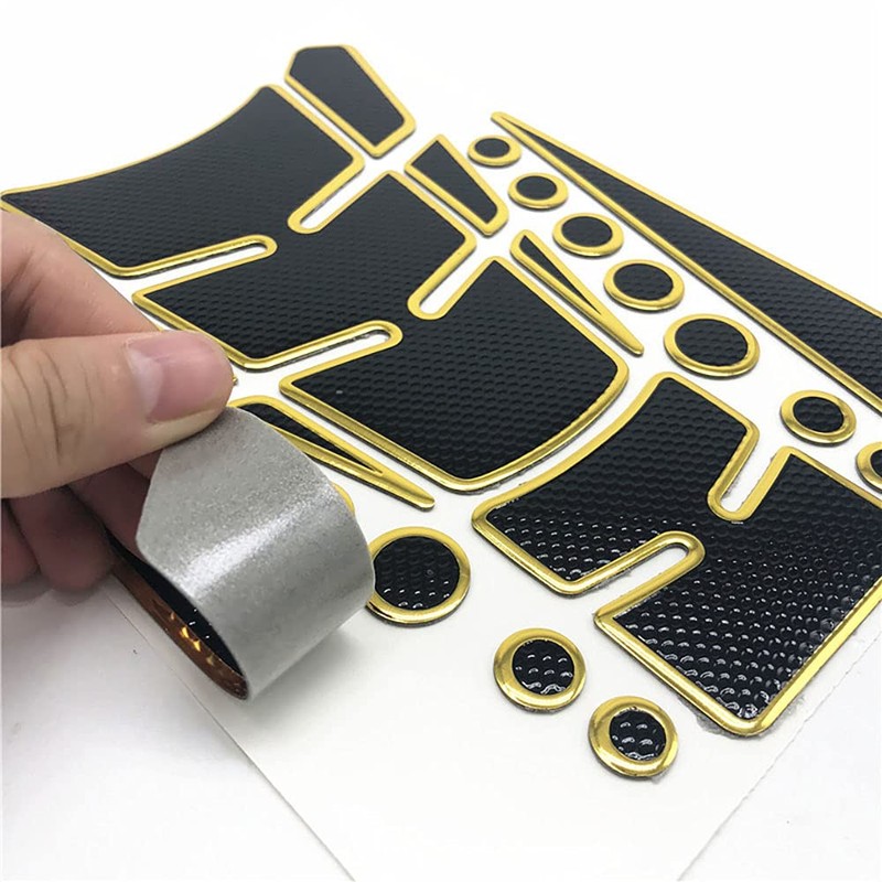 1 Set Gold Universal 3D Motorcycle Gas Tank Sticker, Fuel