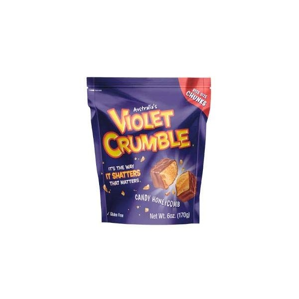 Australia's Violet Crumble Candy Honeycomb Bit Size Chunks 170g Bag
