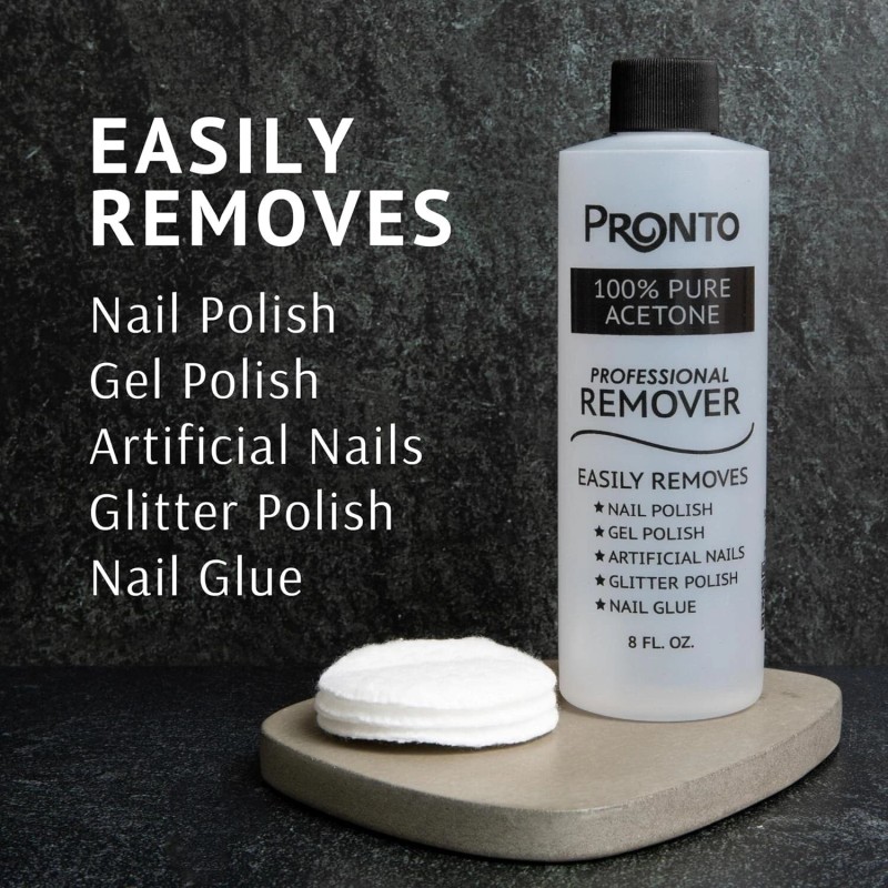 Pronto 100% Pure Acetone - Quick Professional Nail Polish Remover