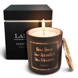 House Warming Gifts for New Home - Housewarming Gifts for New House - Scented House Warming Candle – Glass Jar Candle Gift with 100% Organic Soy Wax & Fragrance Oil – 14 Oz, Cedar YlangYlang