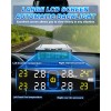 SHENKENUO LCD Wireless Solar TPMS Car Tire Pressure Monitoring System