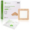 NeuHeils Silicone Adhesive Foam Dressing with Gentle Border 4''x4'' for