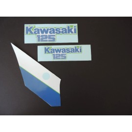 Evolution MX 1987 KAWASAKI KX 125 TANK AND RADIATOR SHROUD DECAL KIT AHRMA VINTAGE MOTOCROSS