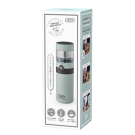 Toffy K-CC3-PA Portable Brew Bottle K-CC3 (Pale Aqua) Vacuum Insulated Bottle with Dripper, Soaking Type, Transmitting, Coffee/Tea, Filter, Freshly Brewed, Cold Retention