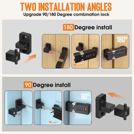 Keyless Cabinet Lock,Cabinet Password Locks with Luminous,3-Digit Combination Door Lock for Drawers, Barn Door, Bathroom, Outdoor, Closet, Fence,Protect Privacy(1PCS,Black)