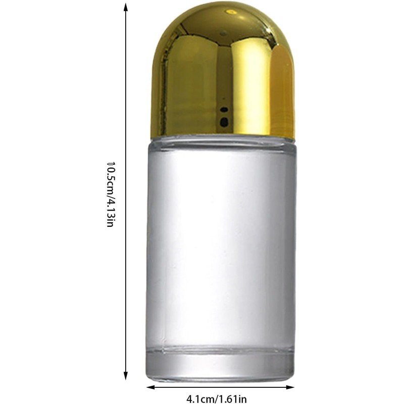 Mozff White 50ML Glass Empty Roller Bottles with Plastic Roller
