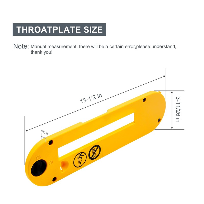 Thaekuns Dado Throat Plate Compatible with DeWalt 10" Portable Table