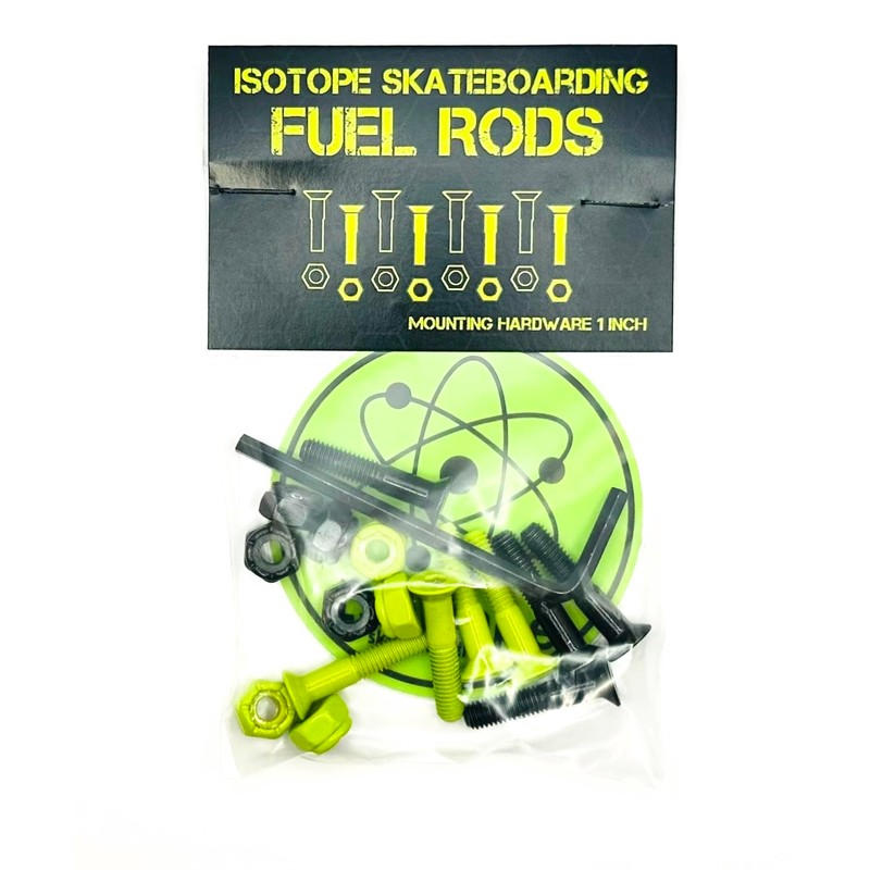 Isotope Skateboarding Fuel Rods – 1-Inch Skateboard Hardware, Black and