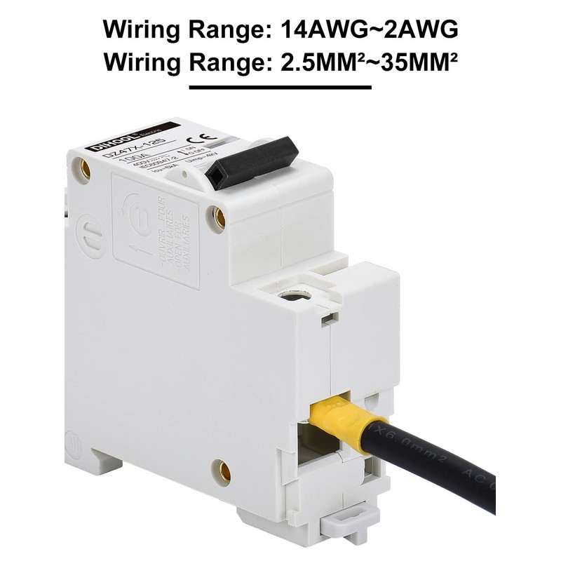 DIHOOL AC/DC Miniature Circuit Breaker,Single Pole 100 Amp,12V-400V,Non Polarized,Solar Disconnect