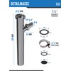 FEINER® Premium Universal Adjustment Pipe Drain Pipe 1 1/4 Inch