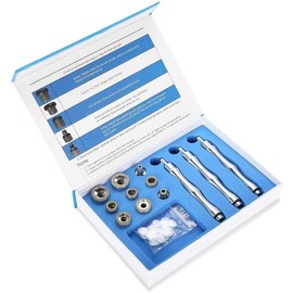 Microdermabrasion Tip, Diamond Microdermabrasion Tips, Replacement Diamond Microdermabrasion Tips with Handle, Stainless Steel Filter Set for Face Scrub, Remove Skin Residues